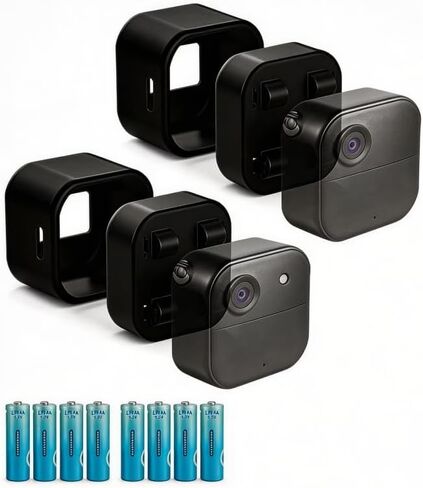 Battery Extension Pack for Blink Outdoor 4 & Outdoor 2K+, 4 PCS Batteries | 6000mAh, 2X Extended Runtime, Waterproof Silicone Cover in Kuwait