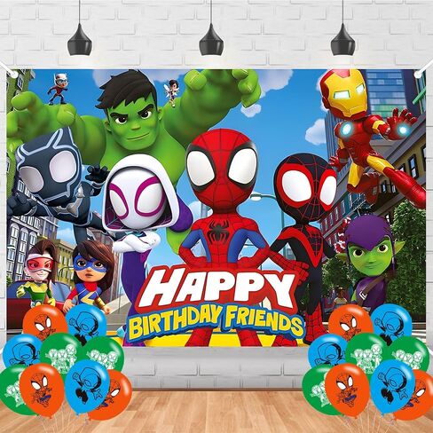 Cartoon Friends Backdrop 5x3 Vinyl Cartoon Web Birthday Party Supplies Photography Background Picture Photoshoot Decor Banner Video Shoot Drapes Poster in Kuwait