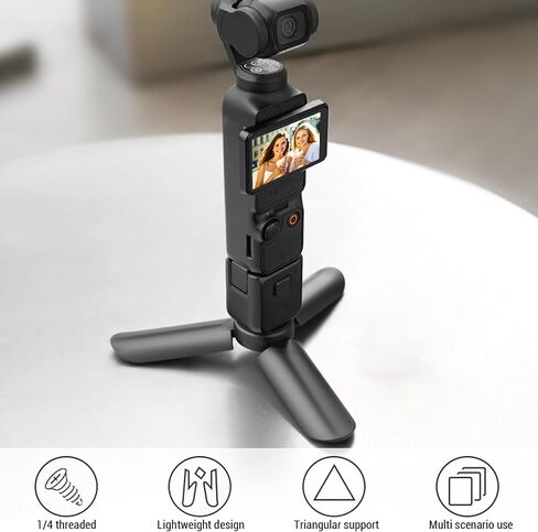 Generic Portable Camera Tripod Stand for PocketX4, Aluminum Alloy ABS Folding for PocketX4 X5, 2.5KG Load Capacity in Kuwait