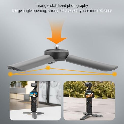 Generic Portable Camera Tripod Stand for PocketX4, Aluminum Alloy ABS Folding for PocketX4 X5, 2.5KG Load Capacity in Kuwait