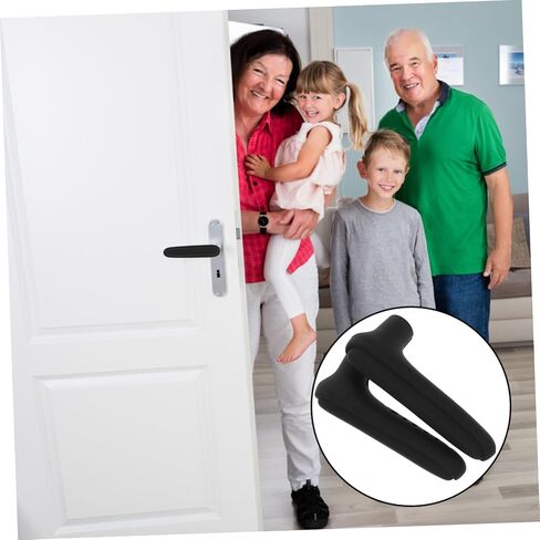 2pcs Boy Girl Safety Door Handle Protector Sleeve Silicone Cover for Boy Girl Durable Sturdy Design Fits Door Handles Prevents Accidental Injuries Home Environments in Kuwait
