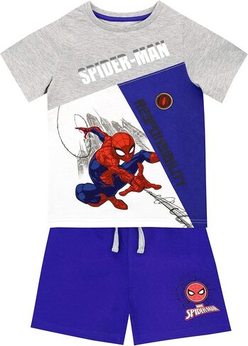 Marvel Boys Spiderman T-Shirt And Shorts Set Multicolored Size 3T in Kuwait