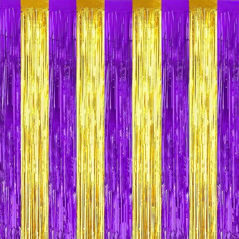TONIFUL 2Pcs Wavy Teal Blue Metallic Foil Fringe Curtain Laser Streamers | 3.3ftx6.6ft Ocean Themed Party Photo Booth Backdrop Door Streamer, Props for Bachelorette Under the Sea Birthday Beach Decor in Kuwait