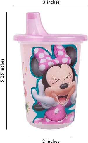 The First Years Take & Toss Disney Minnie Mouse Sippy Cups - Reusable Toddlers Cups with Lids - Kids Party Pack with 2 Travel Caps - 10 Oz - 10 Count in Kuwait