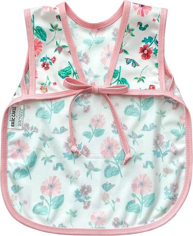BapronBaby Eric Carle Pink Floral Caterpillar Toddler Essentials Bundle - Waterproof Bapron Baby Bib, Splash Mat & Wet Dry Bag for Mealtime, Play & Travel - Stain Resistant Bib - Machine Washable in Saudi Arabia