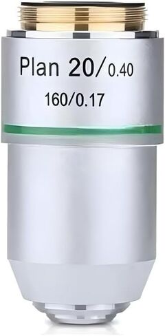 Achromatic Objective Lens 20x/0.40 160/0.17 RMS Thread 20.2mm | Plan Achromat, 195 Optical Tube, 160/0.17 Spec, RMS 20.2mm Mount, 0.40 Numerical Aperture in Kuwait
