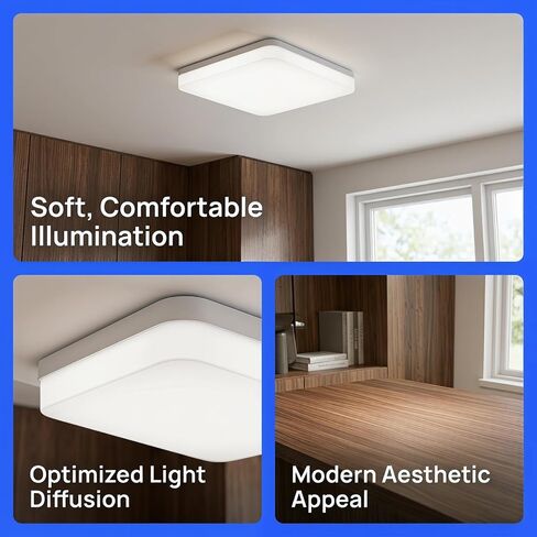 1PC Ceiling Light Diffuser, Acrylic Led Light Cover Replacement, Square Lamp Shade Diffuser Sheet for Fluorescent Ceiling Ligh·ts Fixtures, 8.84 x 8.84 Inch, White in Kuwait