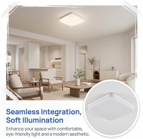 1PC Ceiling Light Diffuser, Acrylic Led Light Cover Replacement, Square Lamp Shade Diffuser Sheet for Fluorescent Ceiling Ligh·ts Fixtures, 8.84 x 8.84 Inch, White in Kuwait