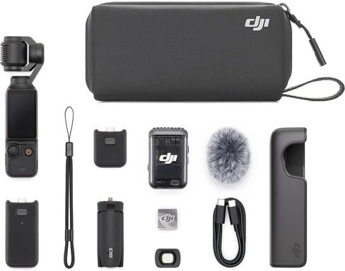 DJI Osmo Pocket 3 Creator Combo, 1'' CMOS, 4K Resolution/120fps Vlog Camera, 3-Axis Stabilization Bundle + Accessories Including 128GB Extreme Card, Editing Software Package, Starter Kit in Kuwait