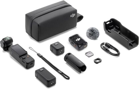 DJI Osmo Pocket 3 Creator Combo, 1'' CMOS, 4K Resolution/120fps Vlog Camera, 3-Axis Stabilization Bundle + Accessories Including 128GB Extreme Card, Editing Software Package, Starter Kit in Kuwait