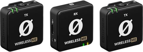 RØDE Wireless ME Dual Set Ultra-Compact Wireless Microphone System with Built-in Microphones, GainAssist Technology and 100m Range for Filmmaking, Interviews and Content Creation (Black) in Kuwait