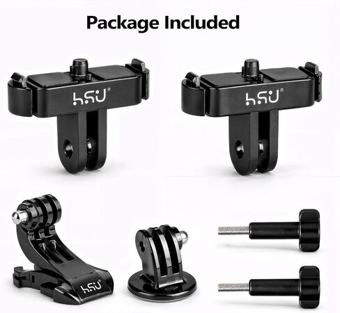 HSU Magnetic Latch Mount for GoPro Hero 13 Black/Mission 1/GoPro Max 2 | Quick Release Tripod Connector Port, Dual-Latch Design/ J-Hook Buckle/ Tripod Mount, GoPro Mission 1/1 PRO Accessory (2 Pack) in Kuwait