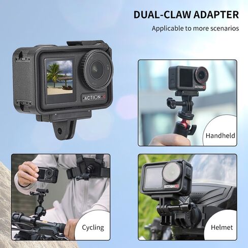 2-Pack Action 5 Pro Magnetic Adapter Mount for DJI OSMO Action 4/3 Quick | Release Mount with Dual-Claws for DJI Action Camera Attachable Tripod, Vlogging, Selfie Video equipment in Kuwait