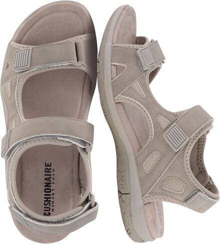 CUSHIONAIRE Pace Comfortable Walking Sandals for Women with Arch Support and Adjustable Straps in Kuwait