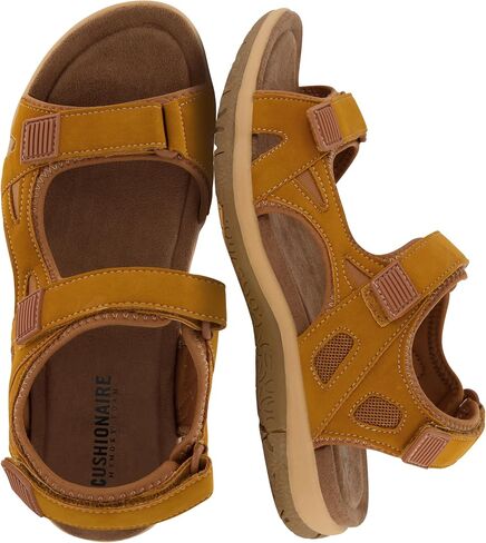 CUSHIONAIRE Pace Comfortable Walking Sandals for Women with Arch Support and Adjustable Straps in Saudi Arabia