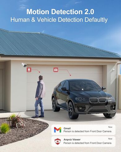 Anpviz 5MP Bullet PoE IP Camera Outdoor, Wired Security Camera | Smart Color Night Vision, AI Motion Detection 2.0, with Audio, 2.8MM Lens Wide Angle, IP67, WDR, SD Card Slot, IPC-B1053WD-S in Kuwait
