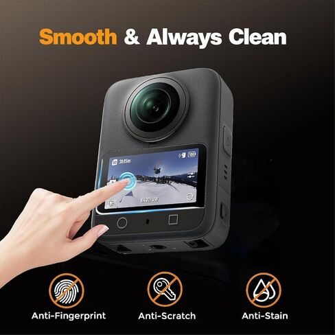 Screen Protector for Dji Osmo 360 Camera and Travel Storage Carrying Case | HUADU,9H Tempered Glass Film, Full Coverage,Hard Shell Sleeve,Travel Storage in Kuwait
