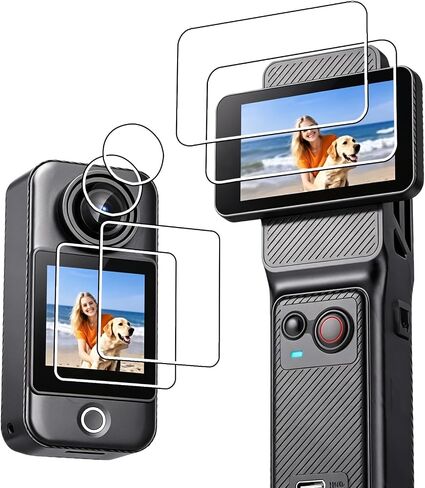 [2 Pack]Screen Protector for SJCAM C400 Screen lens rotating screen film Screen Tempered Film,BOVUGAC Flexible TPU Film Compatible with SJCAM C400 Screen lens rotating screen film Camera,Anti-Scratch Ultra-Thin. in Kuwait