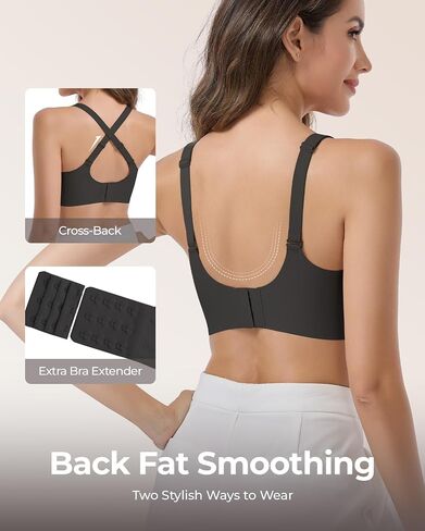 Vinfact Pumping Bra Hands Free Comfort Wireless Seamless Breast Pump Bra Full Coverage Everyday Bra for Maternity Postpartum XL Black in Kuwait