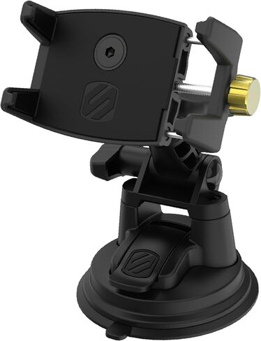 Scosche BMG1WDHD HDGrip™ Heavy Duty, Extra-Strong Suction Cup Phone Mount, Adjustable Windshield/Dashboard Cell Phone Holder with Anti-Shake Stabilizer for iPhone, Android Smartphone, Car, Truck in Kuwait