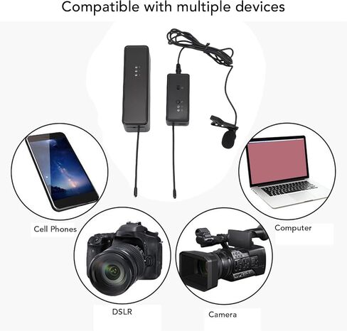 Fabater Smart Lavalier Microphone Noise Reduction Camera Mic for Live Streaming,Online Classes,Aluminum Alloy in Kuwait