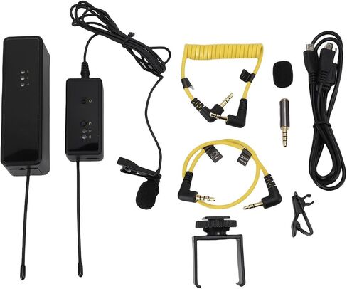 Fabater Smart Lavalier Microphone Noise Reduction Camera Mic for Live Streaming,Online Classes,Aluminum Alloy in Kuwait
