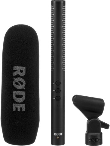 Rode NTG4 Shotgun Microphone w/Digital Switches Bundle | with H1 Handy Recorder + 64GB Memory Card + Shockmount + Fur Windshield + 4 Pack AA Batteries (8 Items) in Kuwait