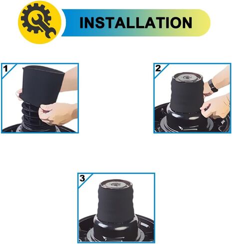 SpaceTent 3 Pack VFF51 Foam Filters for Vacmaster 5 to 16 Gallon Wet/Dry Vacs, Fit most Shop-Vac 5-16 Gal Vacuum, Replacement Dust Foam Sleeve | Also fit most Shop-Vac 5-16 Gal Vacuums, Replacement Dust Foam Sleeve, Washable & Reusable, Flexible & Tear Re in Kuwait