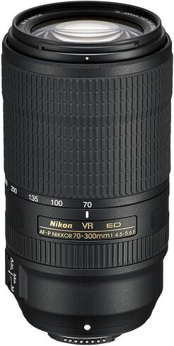 Nikon AF-P NIKKOR 70-300mm f/4.5-5.6E ED VR Fixed Zoom Digital Slr Camera Lens, Black in Kuwait