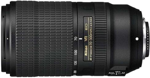 Nikon AF-P NIKKOR 70-300mm f/4.5-5.6E ED VR Fixed Zoom Digital Slr Camera Lens, Black in Kuwait