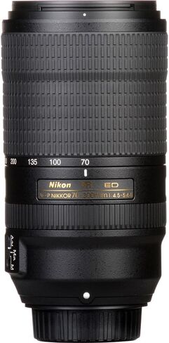 Nikon AF-P NIKKOR 70-300mm f/4.5-5.6E ED VR Fixed Zoom Digital Slr Camera Lens, Black in Kuwait