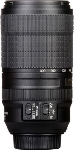 Nikon AF-P NIKKOR 70-300mm f/4.5-5.6E ED VR Fixed Zoom Digital Slr Camera Lens, Black in Kuwait