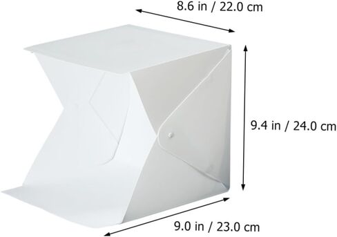 Zerodeko 20cm Folding LED Light Tent Portable Photography Light Box with Dual LED Bars and 6 Colored Backdrops for Professional and Amateur Photo Studio Shooting in Kuwait