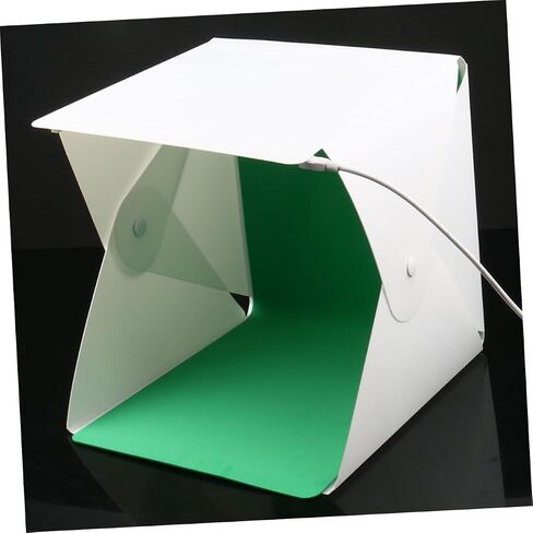 Zerodeko 20cm Folding LED Light Tent Portable Photography Light Box with Dual LED Bars and 6 Colored Backdrops for Professional and Amateur Photo Studio Shooting in Kuwait