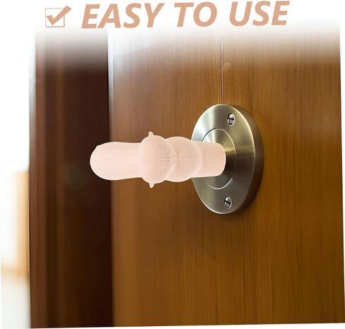 SHOWERORO 4pcs Door Handle Safety Cover Silicone Boy Girl Door Knob Protectors Grip Enhancing for Boys and Girls Safety in Kuwait