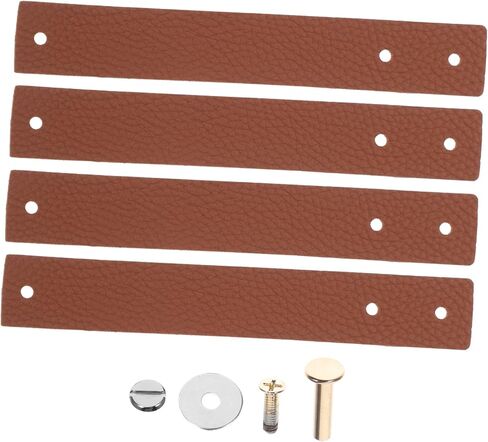 4pcs Leather Drawer Pulls Elegant -Collision Knobs for Cabinets Dresser and Furniture Chic Design Texture for Use in Kuwait
