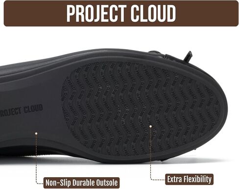 Project Cloud Ballet Flats for Women - Non-Slip Womens Flats | Durable Genuine Leather Insole and Lightweight Design with Comfortable Memory Foam Flats for Everyday Wear in Kuwait