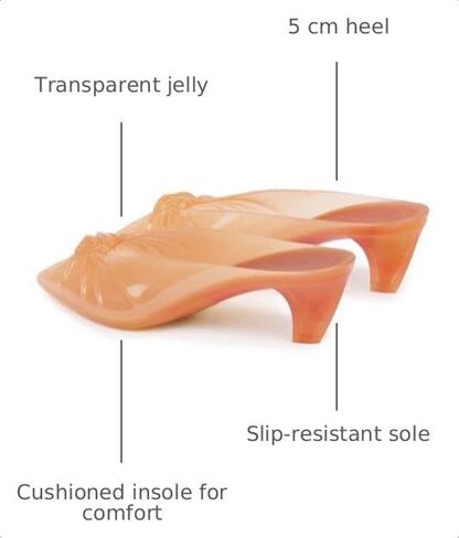 Caradise Jelly Kitten Heel Sandals Peep Toe Jelly Heels Mules Summer Shoes | Orange Jelly Shoes Women,Jellies Mules,Slip On Kitten Heels,Summer Beach Slides Heels,Party Wedding Dress Shoes,Orange,Size 9 in Kuwait