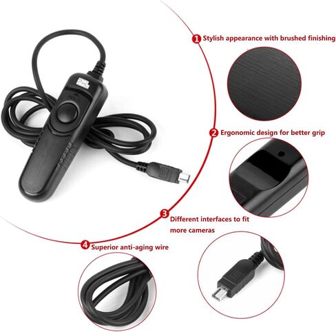 Wireless Remote Control Camera Shutter Release RC-201L1 for Panasonic S5, S1, G95, G91, G90, FZ10002, G9, GH5, GH6, G85, G81, G70, GH4, GH3, FZ2500, FZ2000 in Kuwait