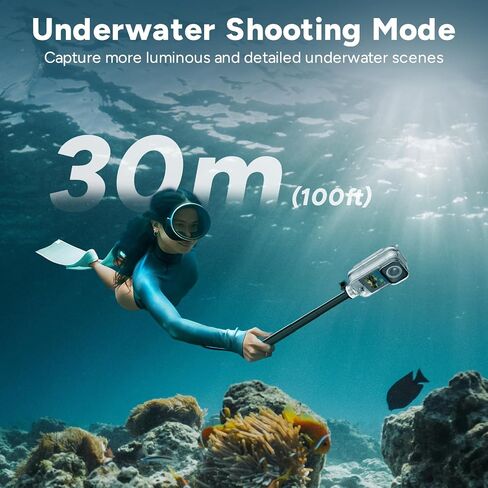 SJCAM C300 4K Action Camera with 6-Axis Stabilization, 30M Waterproof, Dual Touch Screen, Helmet Mount Kit - Portable Body Camera for Vlogging, Live Streaming(White) in Kuwait