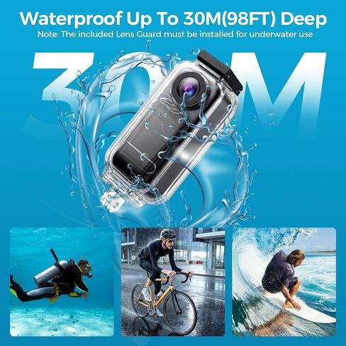Mini Body Camera 4K Bodycam Waterproof Thumb Action Camera with APP | Hands-Free POV Vlogging Cam for Motorcycle, Cycling, Diving in Kuwait