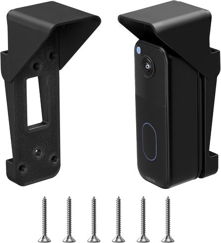 Blink Doorbell Vinyl Siding Mount for Blink Video Doorbell (2nd Gen), Improve Viewing Angle on 4" Standard Vinyl Siding and Hardi Board, Black with Screws in Kuwait
