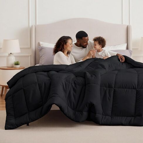 Bedsure Comforter Duvet Insert - Quilted Comforters Queen Size, All Season Duvet, GentleSoft Down Alternative Bedding Blanket, with 8 Tabs, Gifts for Women/Men, White, Queen 88 x 88 Inches in Kuwait