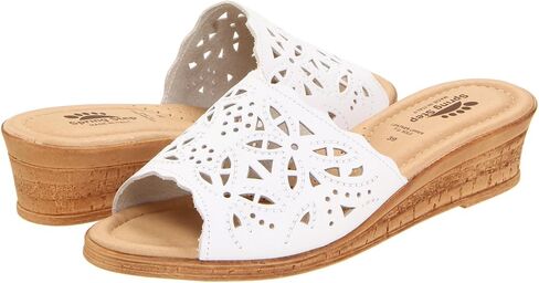 Spring Step Women's Estella Wedge Sandal - White - EU 42 / US 10.5-11 in Kuwait