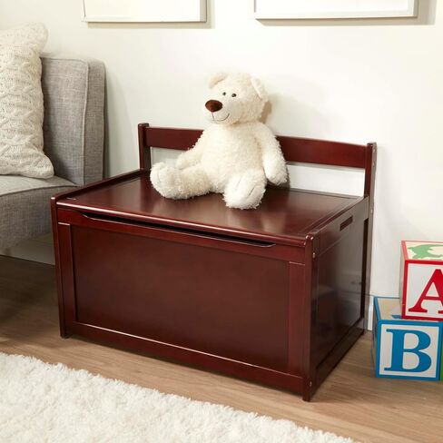 Melissa & Doug Wooden Toy Chest, Toy Storage Box with Hinged-Lid, Playroom Furniture for Kids Ages 3+ (Espresso) in Kuwait