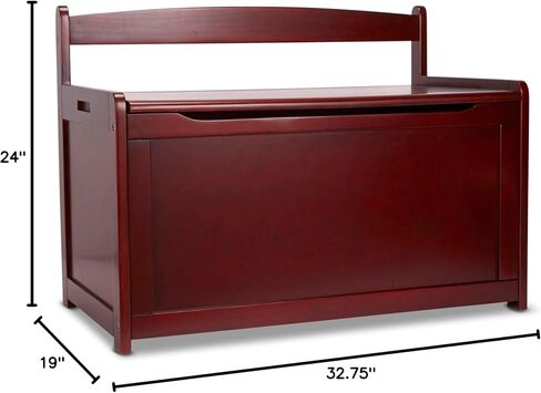 Melissa & Doug Wooden Toy Chest, Toy Storage Box with Hinged-Lid, Playroom Furniture for Kids Ages 3+ (Espresso) in Kuwait
