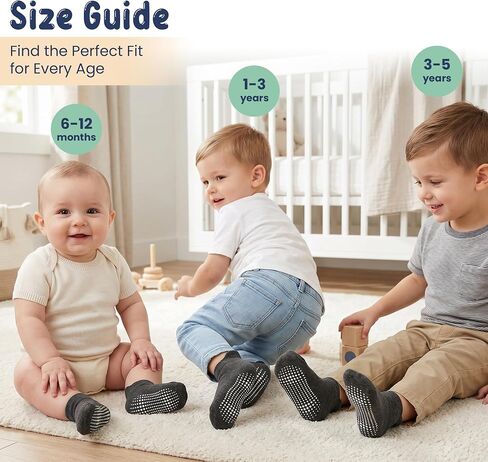 GOTS Organic Cotton Blend Ankle Toddler Socks 6M-12M-2t-3t-4t-5t Baby Gift | Oeko-Tex Certified, Ankle Socks, 6 Pair Socks For Toddler Girls, Toddler Grip Socks, Blue Black Combo, Unisex Design in Kuwait