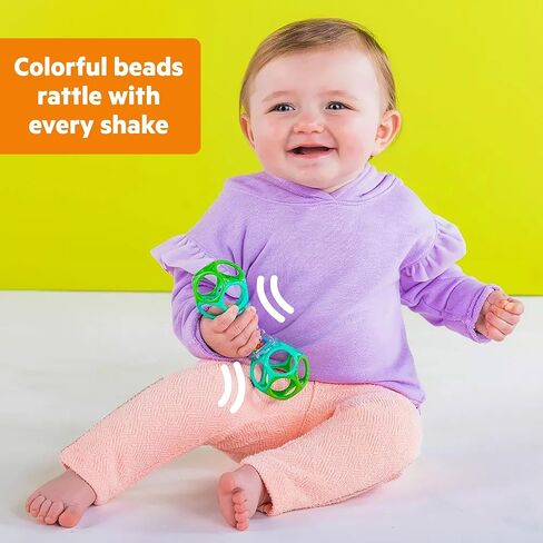 Bright Starts Wobble & Rattle Gift Set​ 2-PK Baby Toys, Rattles & Ball Toys, Crawl & Chase, Cause and Effect Learning, Unisex, 3-6 Months and Up in Kuwait