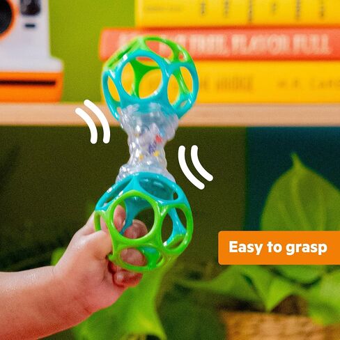 Bright Starts Wobble & Rattle Gift Set​ 2-PK Baby Toys, Rattles & Ball Toys, Crawl & Chase, Cause and Effect Learning, Unisex, 3-6 Months and Up in Kuwait