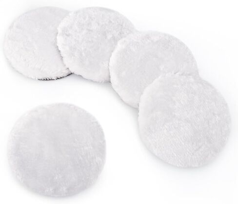10 PCS 3 Inch Wool Polishing Pad Buffing Pads | For Orbital Polisher Buffer, Synthetic Polisher Wheel(3 Inch Small Size) in Kuwait